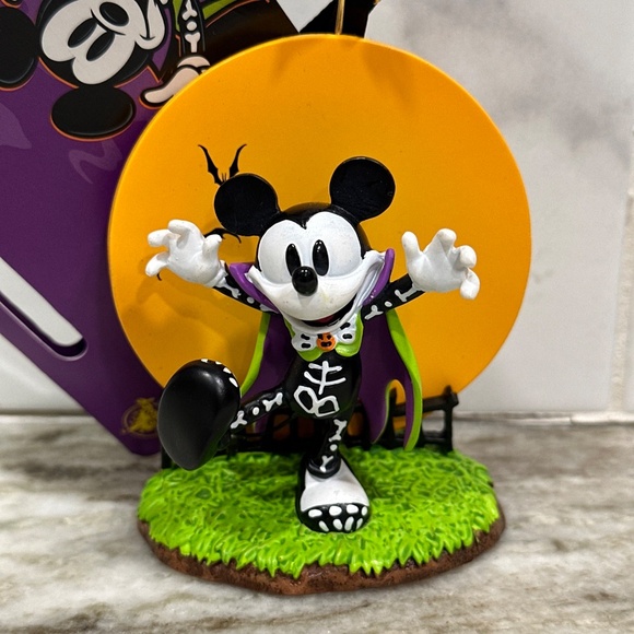 DisneyStore Parks Mickey Mouse Skeleton Halloween Sketchbook Ornament NEW
